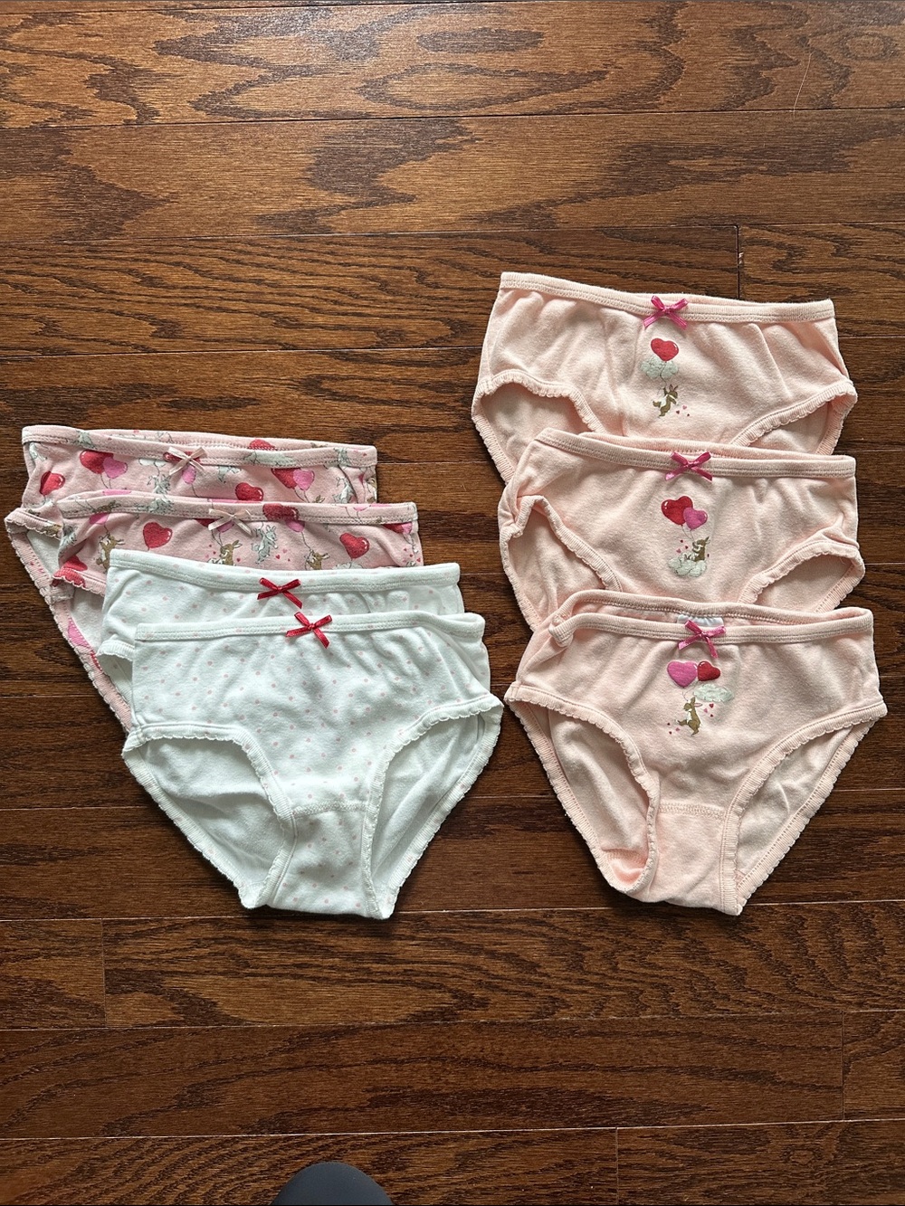 Mini Boden Girls' Pink and White Cotton Underwear - Pack of 7